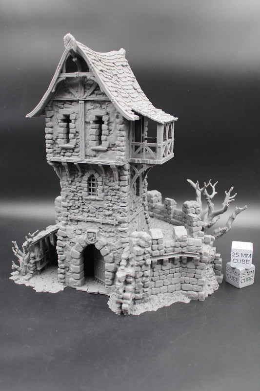 Tabletop Terrain Fantasy Estate Castle Tower Ruin Dnd RPG wargame skirmish 28-32mm