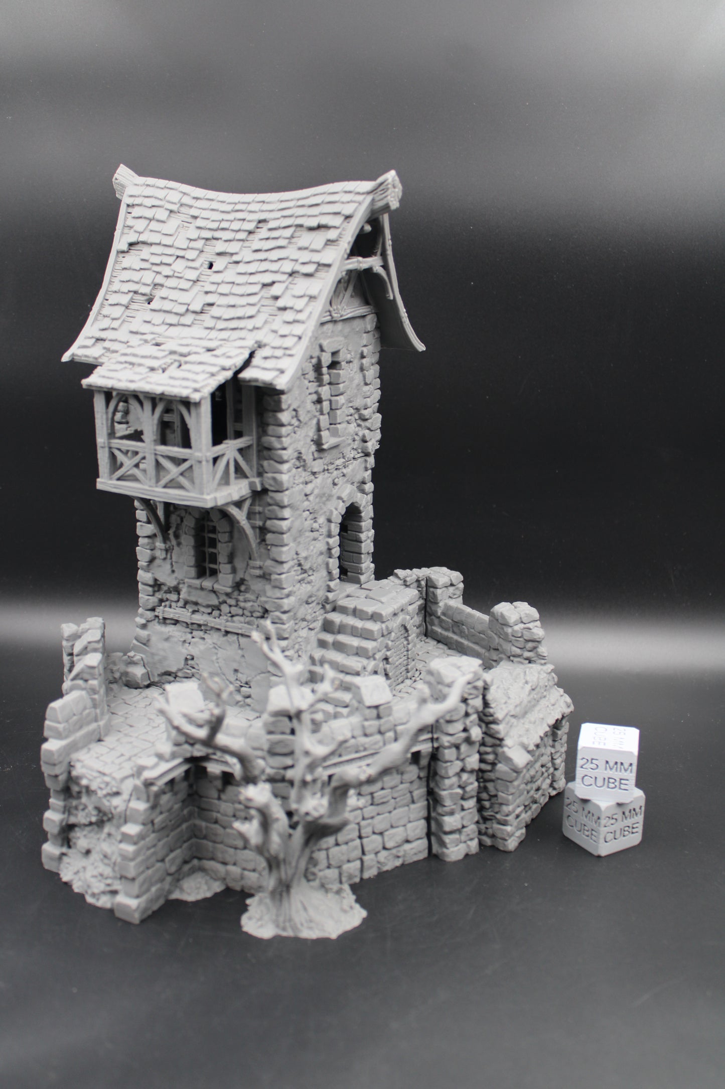 Tabletop Terrain Fantasy Estate Castle Tower Ruin Dnd RPG wargame skirmish 28-32mm
