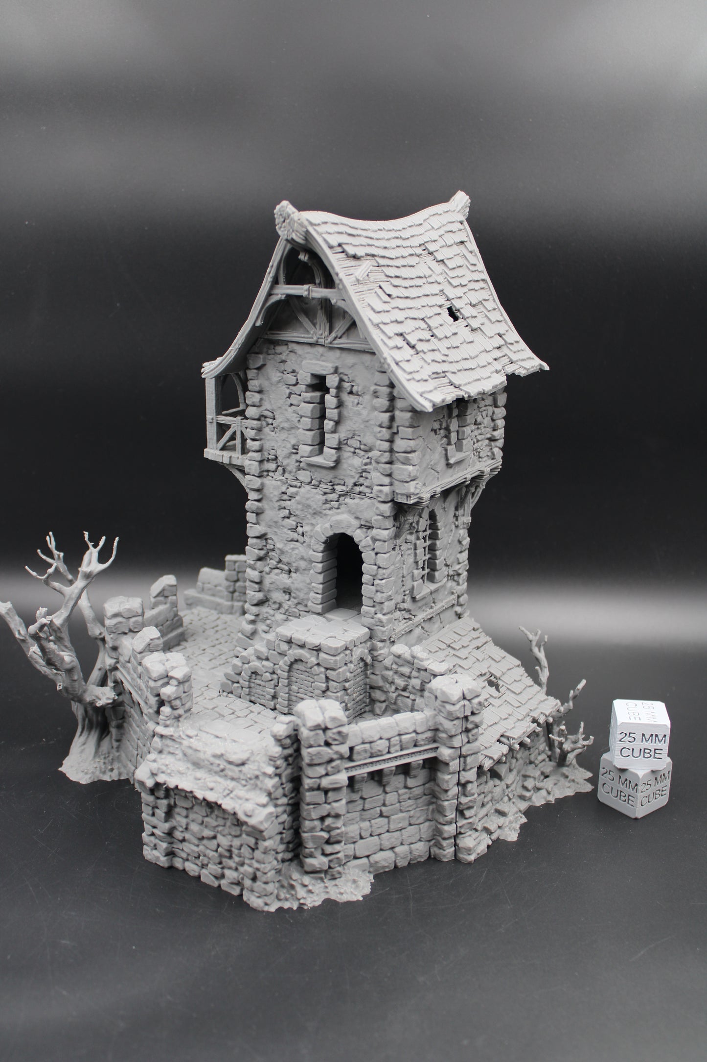 Tabletop Terrain Fantasy Estate Castle Tower Ruin Dnd RPG wargame skirmish 28-32mm