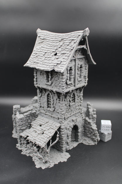 Tabletop Terrain Fantasy Estate Castle Tower Ruin Dnd RPG wargame skirmish 28-32mm