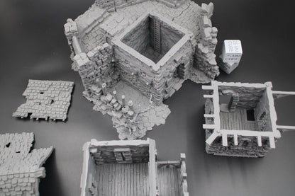 Tabletop Terrain Fantasy Estate Castle Tower Ruin Dnd RPG wargame skirmish 28-32mm