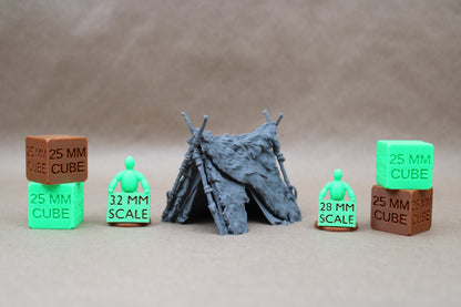 Tabletop Terrain Tent Fur Pelt Small Viking Barbarian Orc Goblin 28mm skirmish rpg wargame