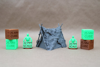 Tabletop Terrain Tent Fur Pelt Small Viking Barbarian Orc Goblin 28mm skirmish rpg wargame