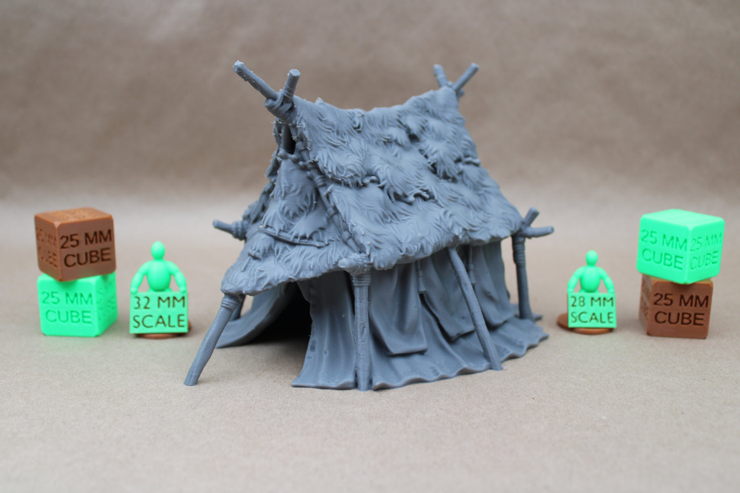 Tabletop Terrain Tent Fur Pelt Chief Warlord Viking Barbarian Orc Goblin 28mm skirmish rpg wargame