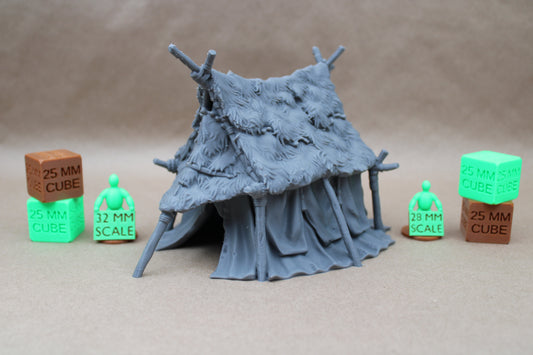 Tabletop Terrain Tent Fur Pelt Chief Warlord Viking Barbarian Orc Goblin 28mm skirmish rpg wargame