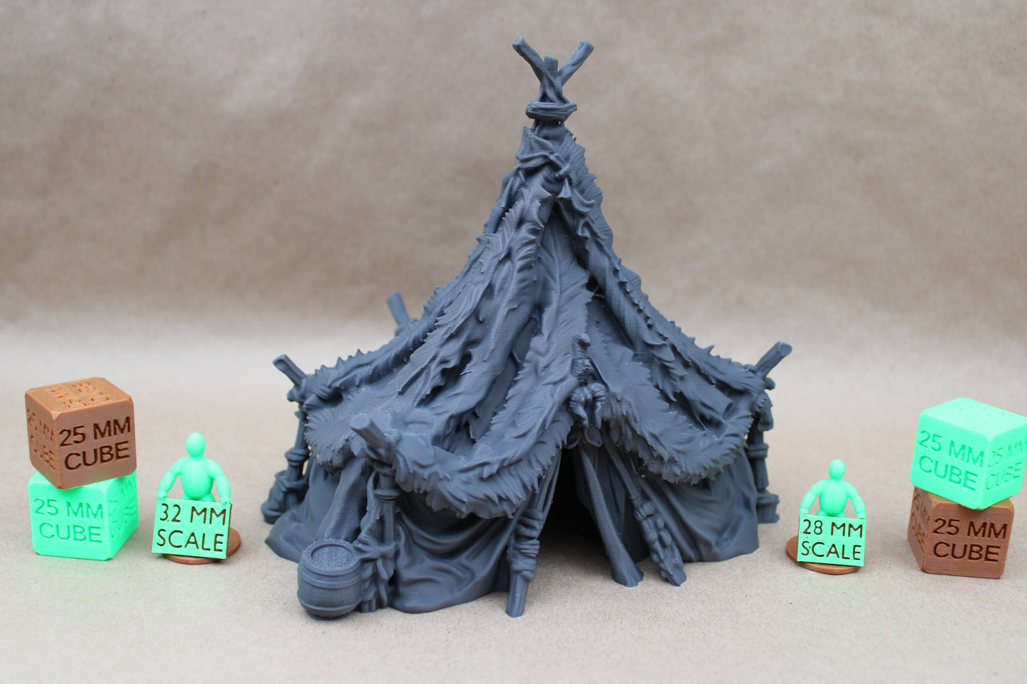 Tabletop Terrain Tent Fur Pelt King Chief Warlord Viking Barbarian Orc Goblin 28mm skirmish rpg wargame
