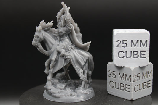 Death Knight Mounted Horse Rider Hood Cape 32mm Miniature Dnd Skirmish