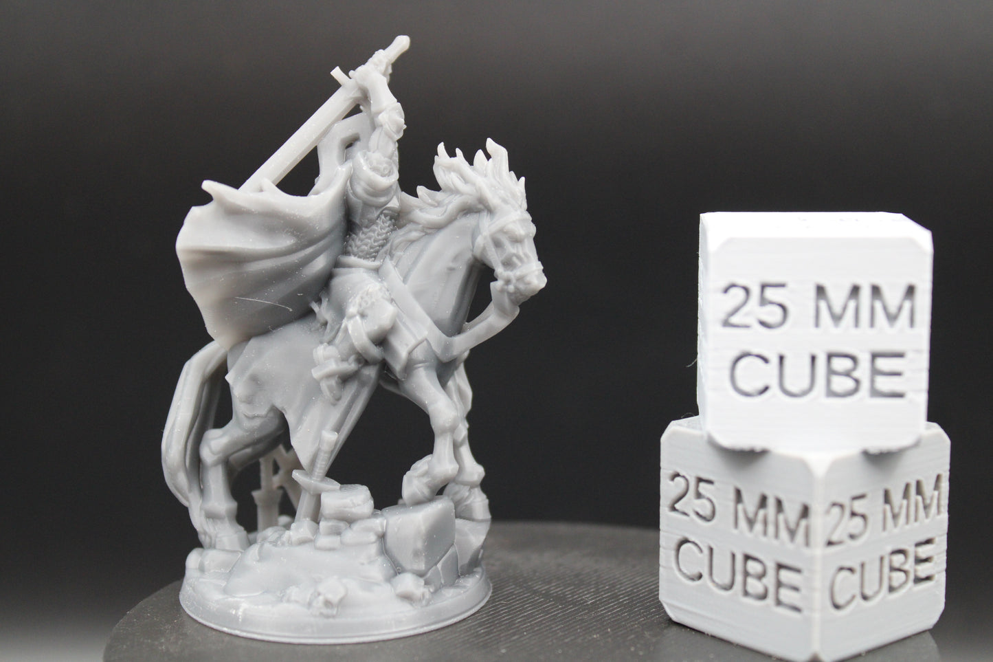 Death Knight Mounted Horse Rider Hood Cape 32mm Miniature Dnd Skirmish