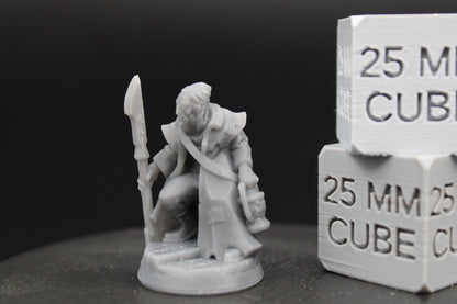 Fisherman Lantern Spear Corrupted Mutant Fishman 1of3 32mm Miniature Dnd Skirmish