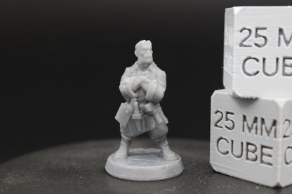 Townsfolk NPC Butcher 32mm Miniature Dnd Skirmish