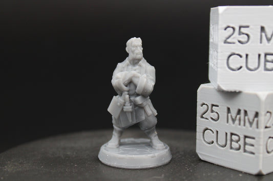 Townsfolk NPC Butcher 32mm Miniature Dnd Skirmish