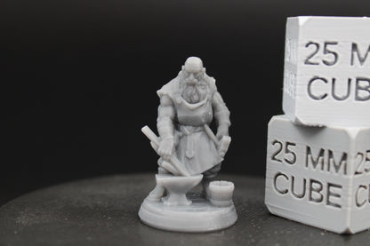 Townsfolk NPC Blacksmith 32mm Miniature Dnd Skirmish