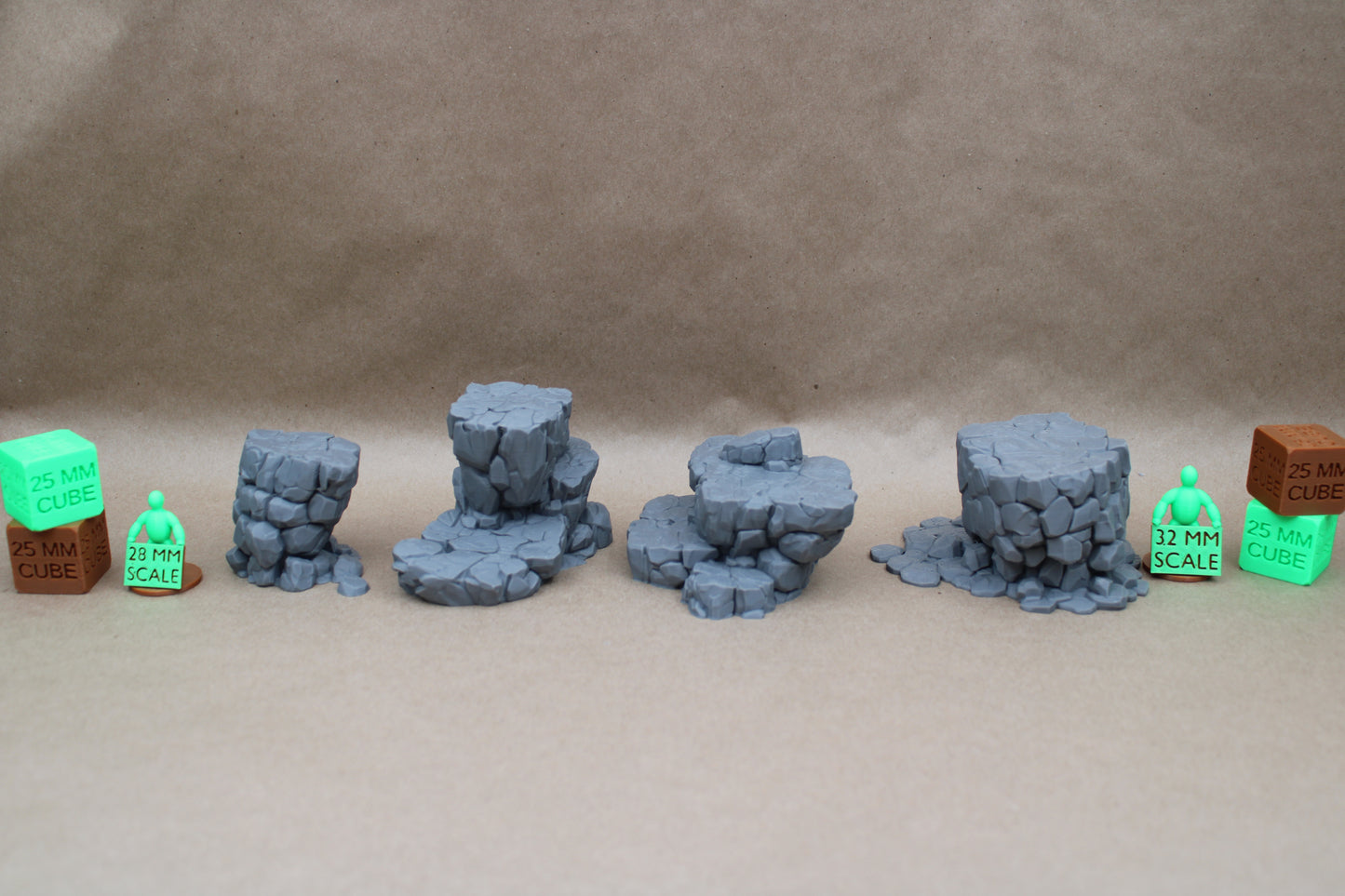 Tabletop Terrain Stone Lookout Platform Medium 4 Piece Set 28mm skirmish rpg wargame