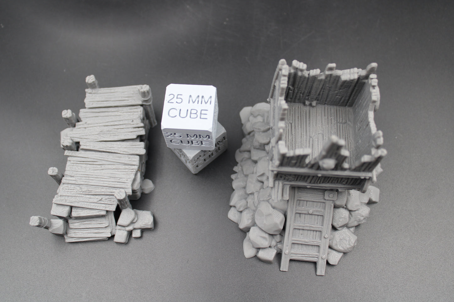 Tabletop Terrain Fantasy Ruin Siege Platform Ramp Pair Dnd RPG Wargame Skirmish 28mm