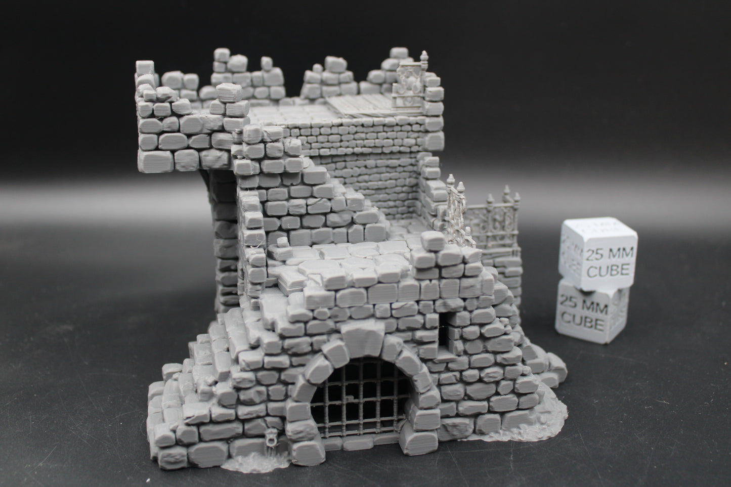 Tabletop Terrain Fantasy Jail Prison Keep Ruin Abandoned Dnd RPG wargame skirmish 28-32mm