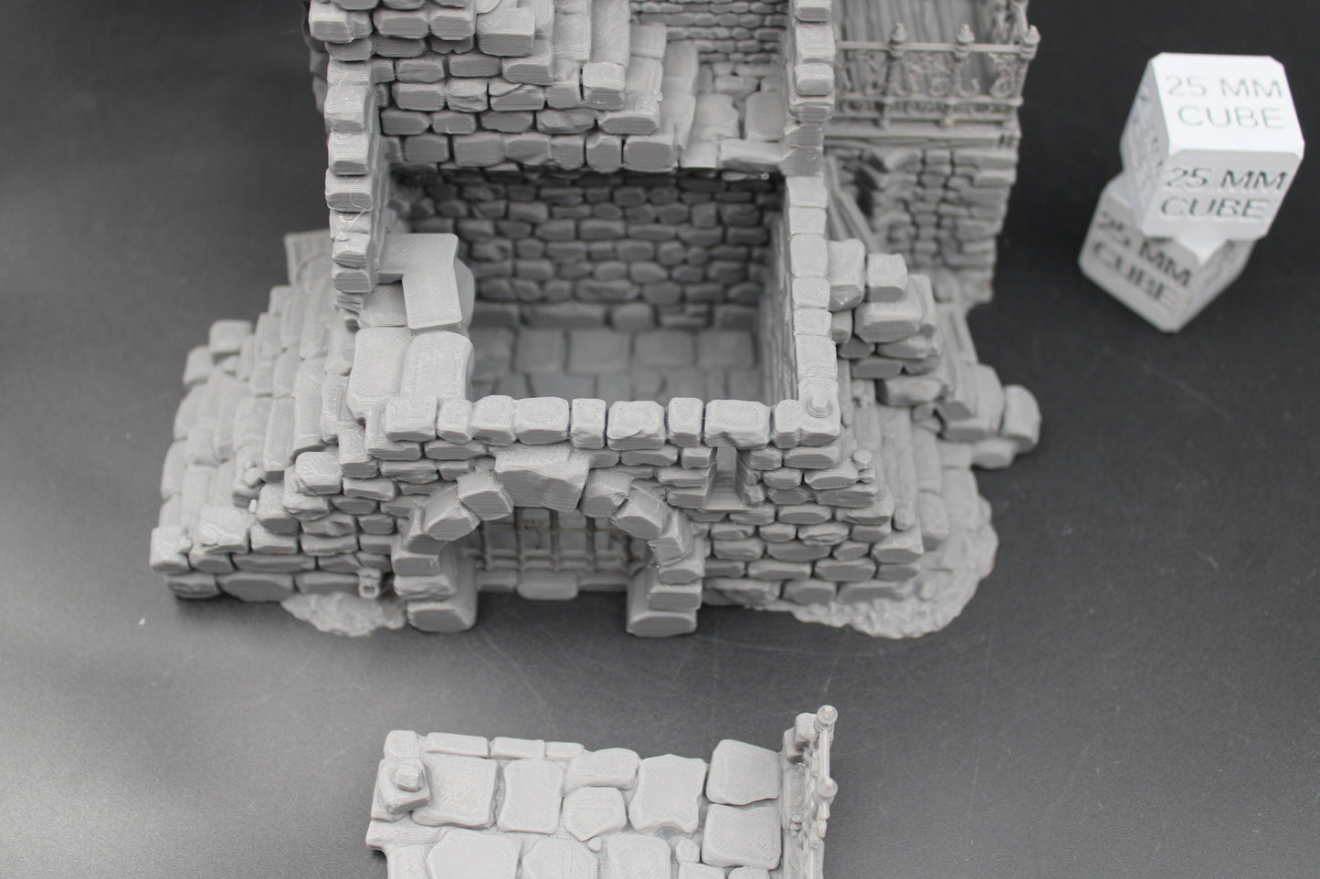 Tabletop Terrain Fantasy Jail Prison Keep Ruin Abandoned Dnd RPG wargame skirmish 28-32mm