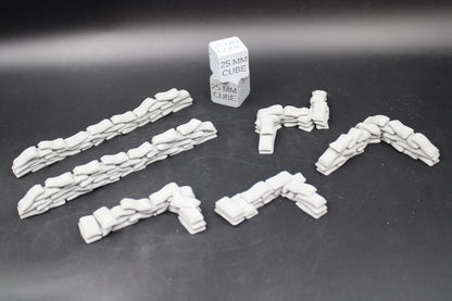 Tabletop Terrain Scatter Sandbag Set A 6 Piece Dnd RPG wargame skirmish 28-32mm