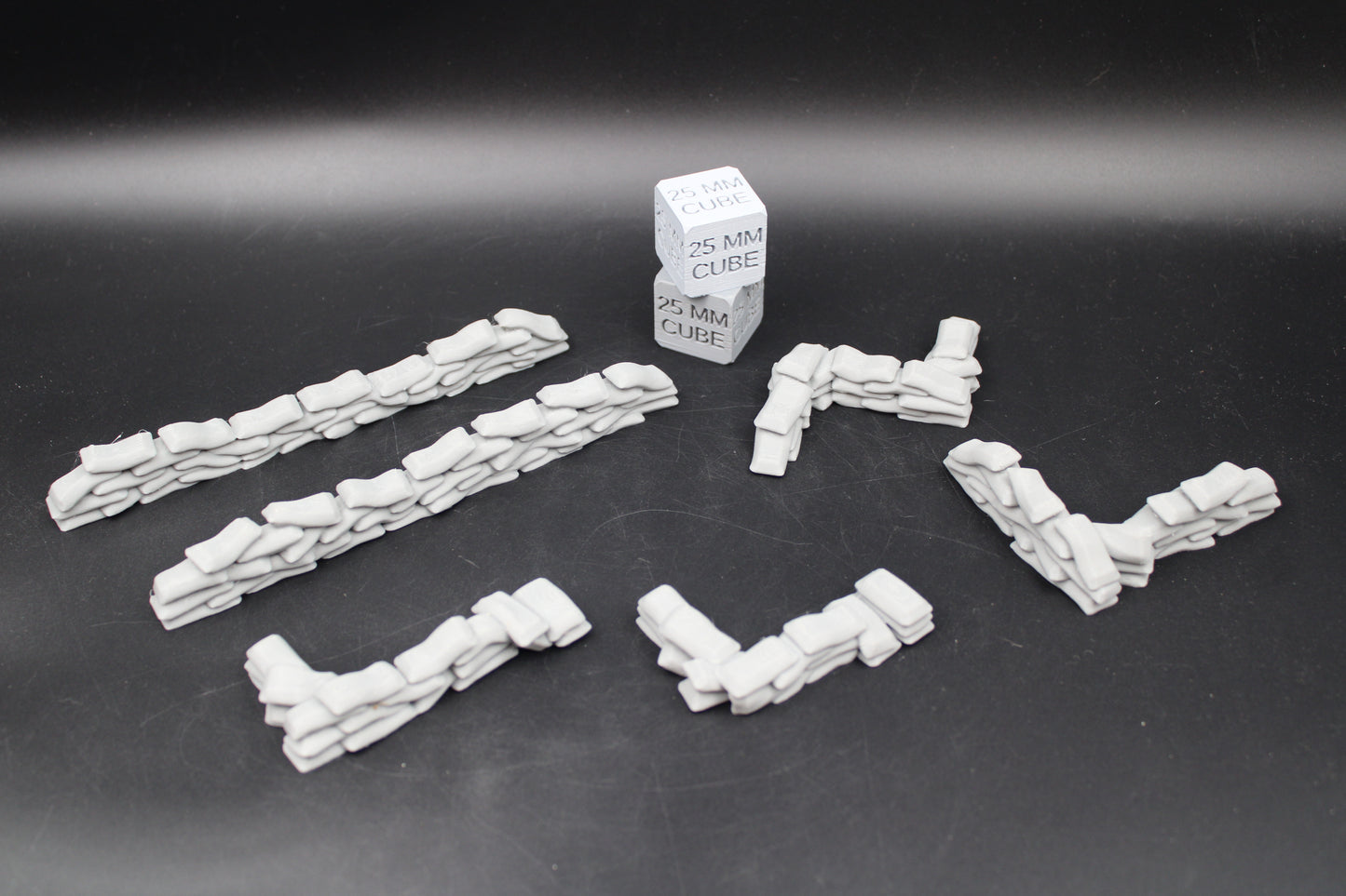Tabletop Terrain Scatter Sandbag Set A 6 Piece Dnd RPG wargame skirmish 28-32mm