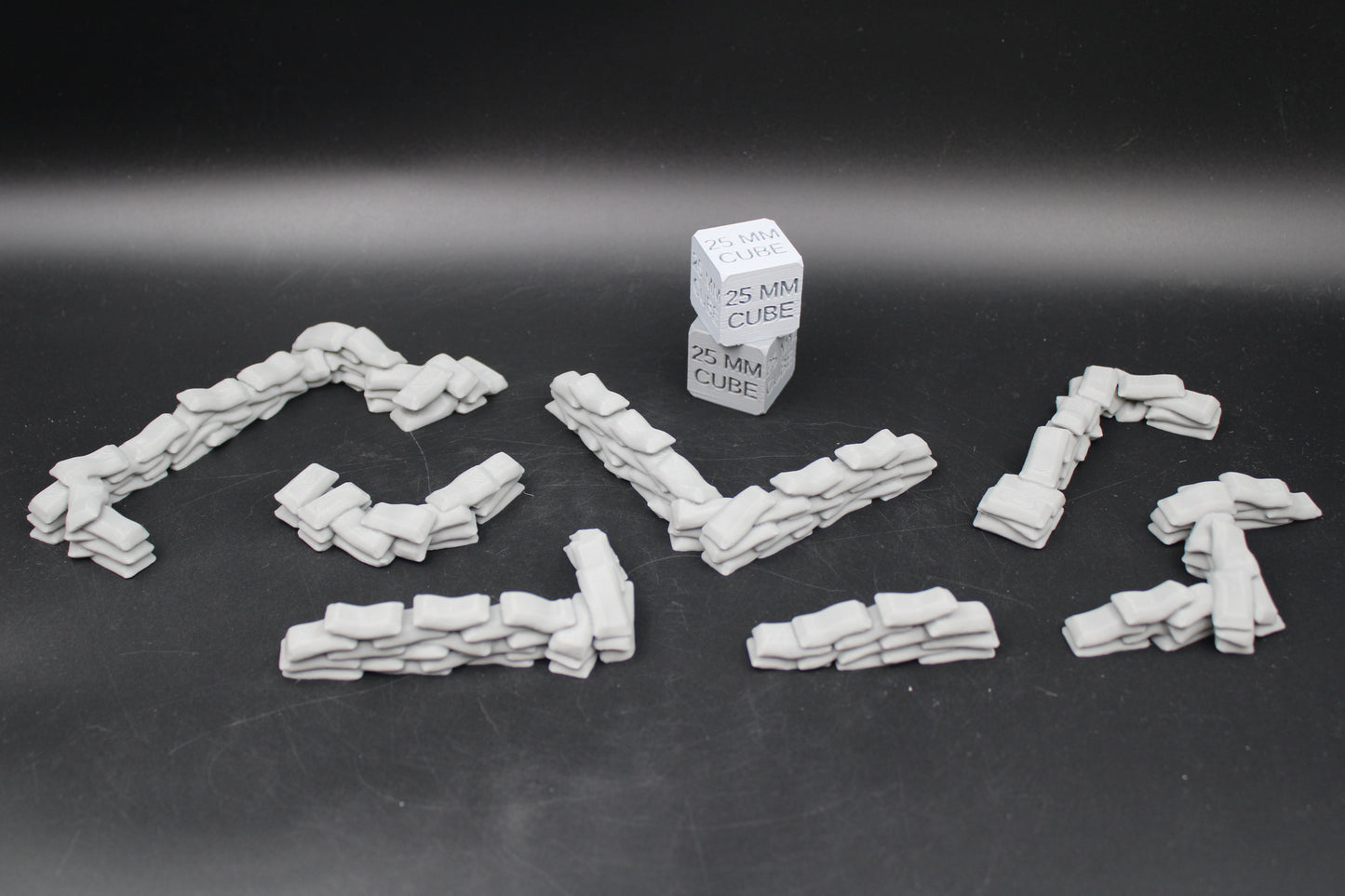 Tabletop Terrain Scatter Sandbag Set B 7 Piece Dnd RPG wargame skirmish 28-32mm