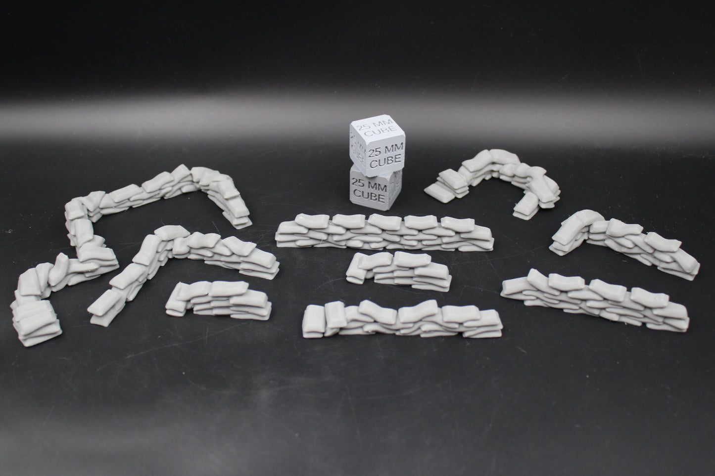Tabletop Terrain Scatter Sandbag Set C 10 Piece Dnd RPG wargame skirmish 28-32mm