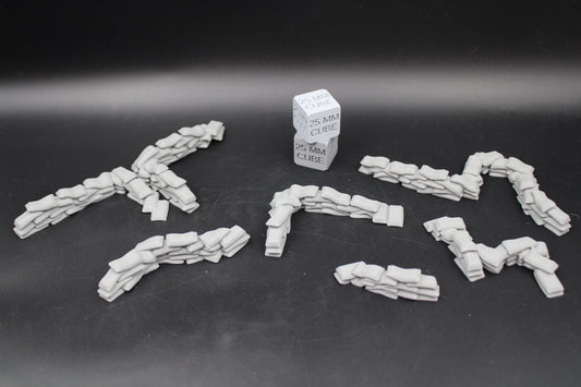 Tabletop Terrain Scatter Sandbag Set D 6 Piece Dnd RPG wargame skirmish 28-32mm