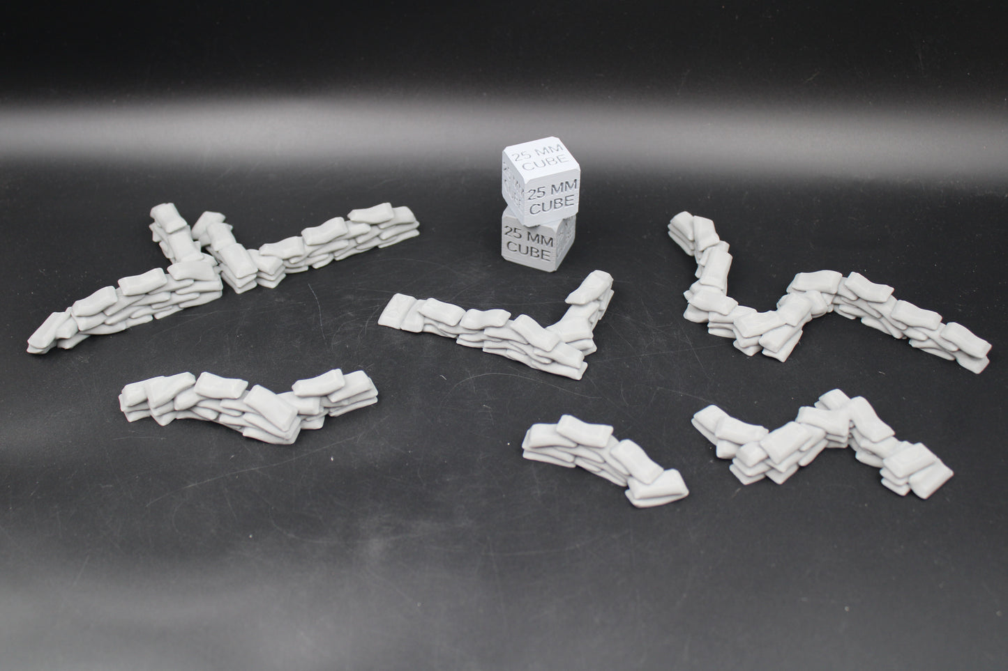 Tabletop Terrain Scatter Sandbag Set D 6 Piece Dnd RPG wargame skirmish 28-32mm