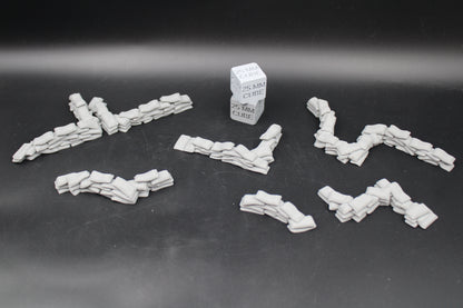 Tabletop Terrain Scatter Sandbag Set D 6 Piece Dnd RPG wargame skirmish 28-32mm