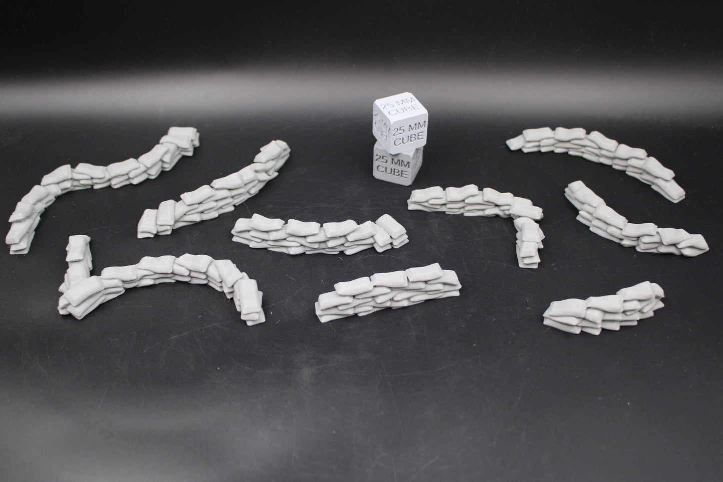 Tabletop Terrain Scatter Sandbag Set E 9 Piece Dnd RPG wargame skirmish 28-32mm