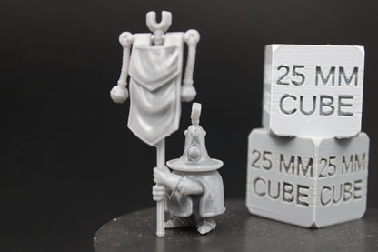Corrupted Possessed Bell Standard Bearer Infantry Automata 32mm Miniature Dnd Skirmish