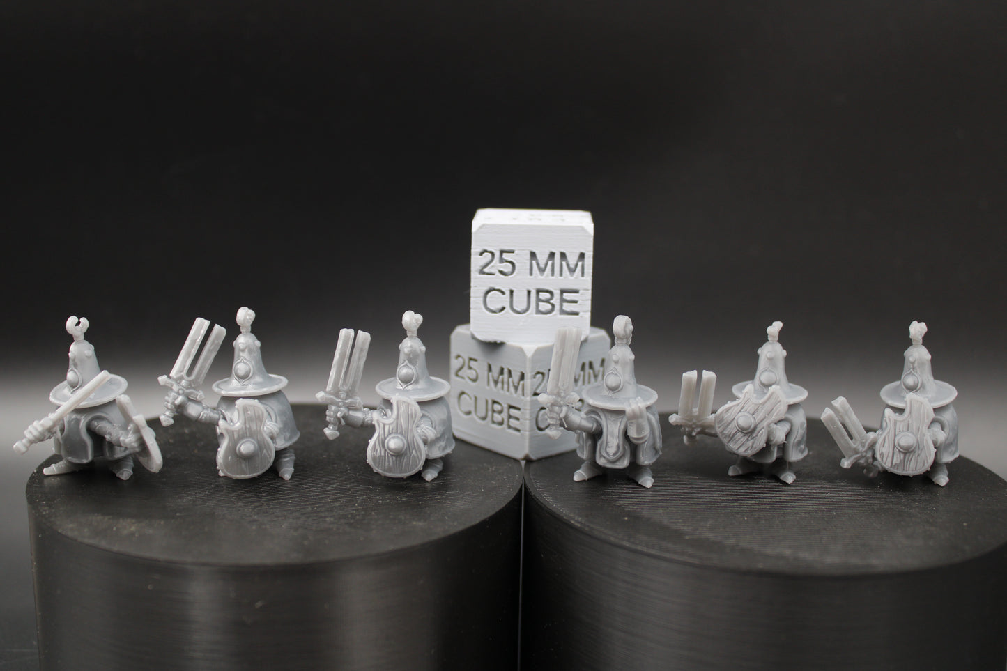 Corrupted Possessed Bell Sword Shield Infantry Automata Set of 6 32mm Miniature Dnd Skirmish