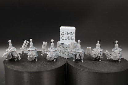 Corrupted Possessed Bell Sword Shield Infantry Automata Set of 6 32mm Miniature Dnd Skirmish