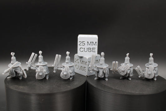 Corrupted Possessed Bell Sword Shield Infantry Automata Set of 6 32mm Miniature Dnd Skirmish
