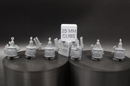 Corrupted Possessed Bell Sword Shield Infantry Automata Set of 6 32mm Miniature Dnd Skirmish