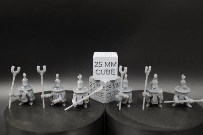 Corrupted Possessed Bell Spear Infantry Automata Set of 6 32mm Miniature Dnd Skirmish