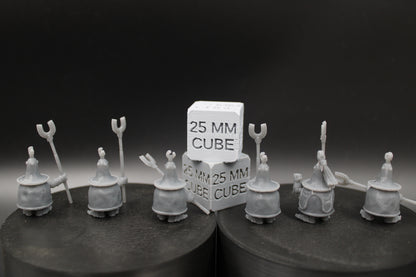Corrupted Possessed Bell Spear Infantry Automata Set of 6 32mm Miniature Dnd Skirmish