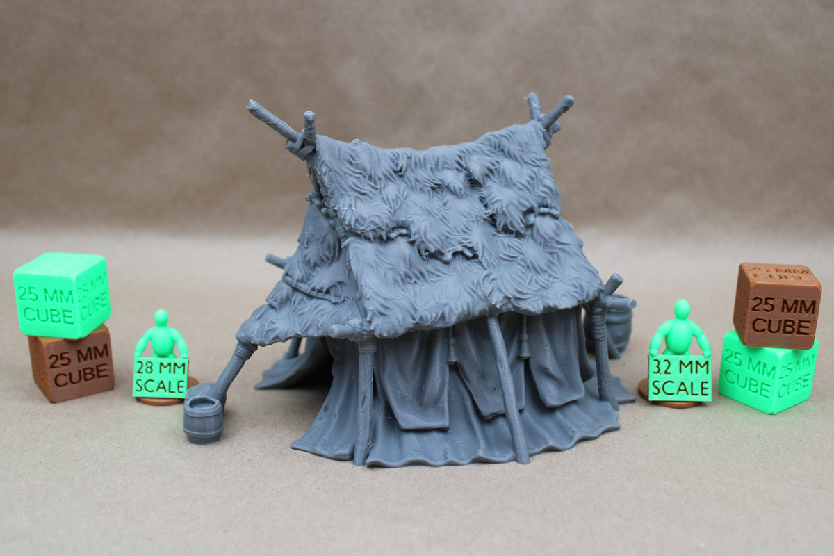 Tabletop Terrain Tent Fur Pelt Chief Warlord Viking Barbarian Orc Goblin 28mm skirmish rpg wargame