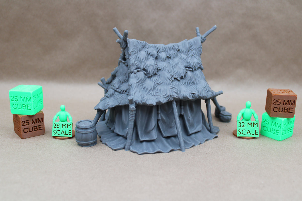 Tabletop Terrain Tent Fur Pelt Chief Warlord Viking Barbarian Orc Goblin 28mm skirmish rpg wargame