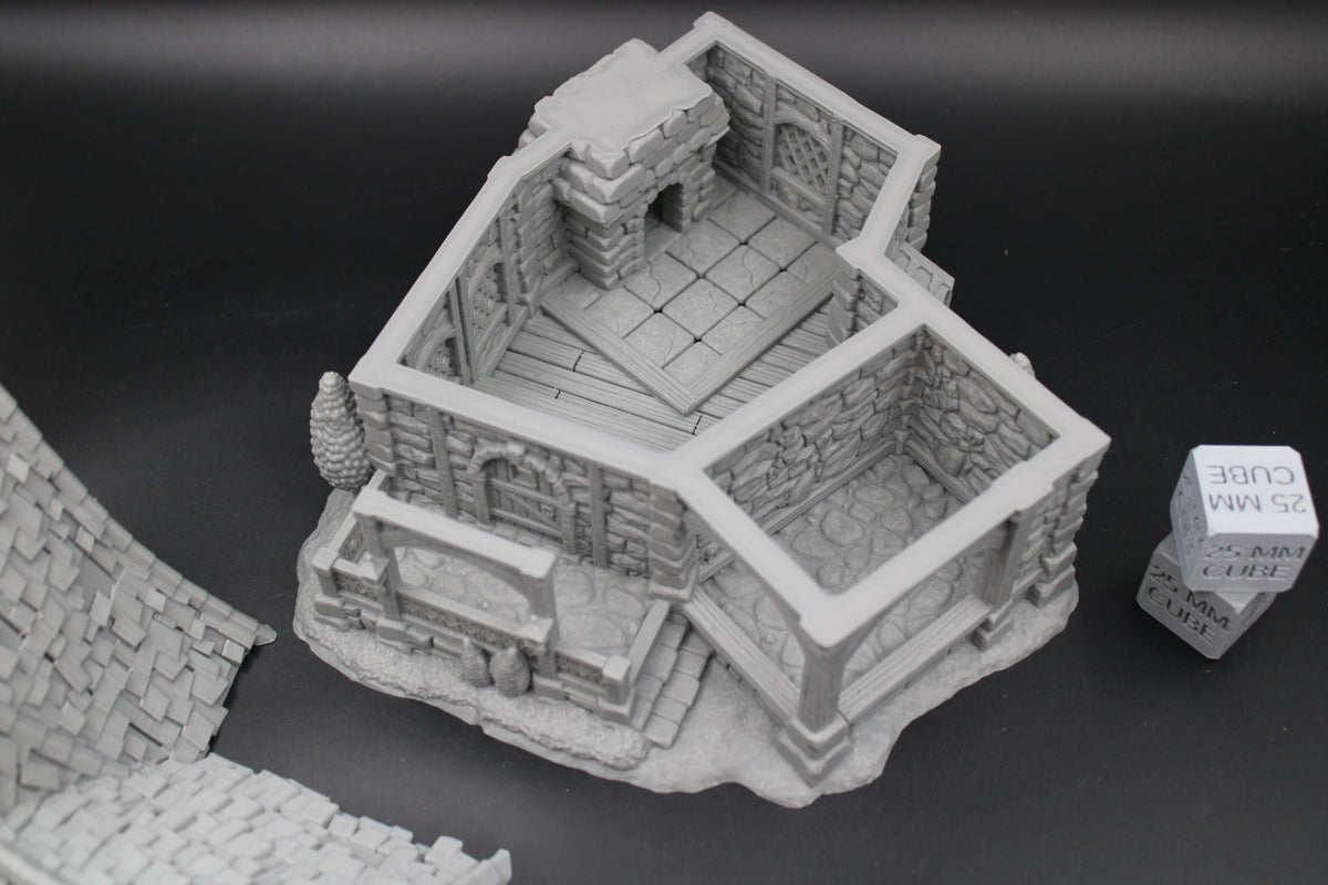 Tabletop Terrain Guest House Cottage Estate Baron Dnd RPG wargame skirmish 28-32mm