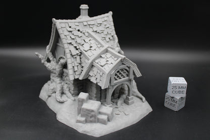 Tabletop Terrain Witch Hermit Cursed Forest Ranger Cottage Dnd RPG wargame skirmish 28-32mm