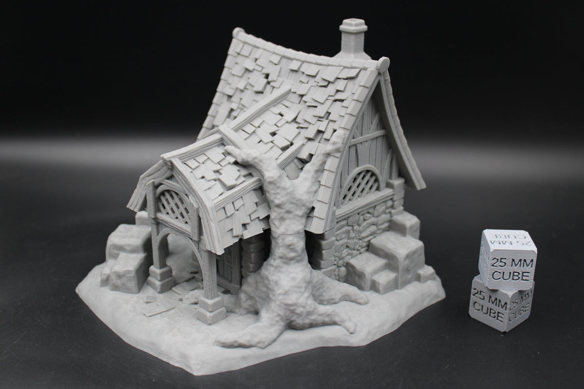 Tabletop Terrain Witch Hermit Cursed Forest Ranger Cottage Dnd RPG wargame skirmish 28-32mm
