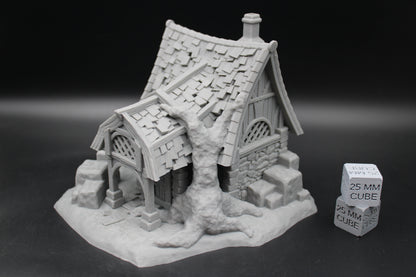 Tabletop Terrain Witch Hermit Cursed Forest Ranger Cottage Dnd RPG wargame skirmish 28-32mm