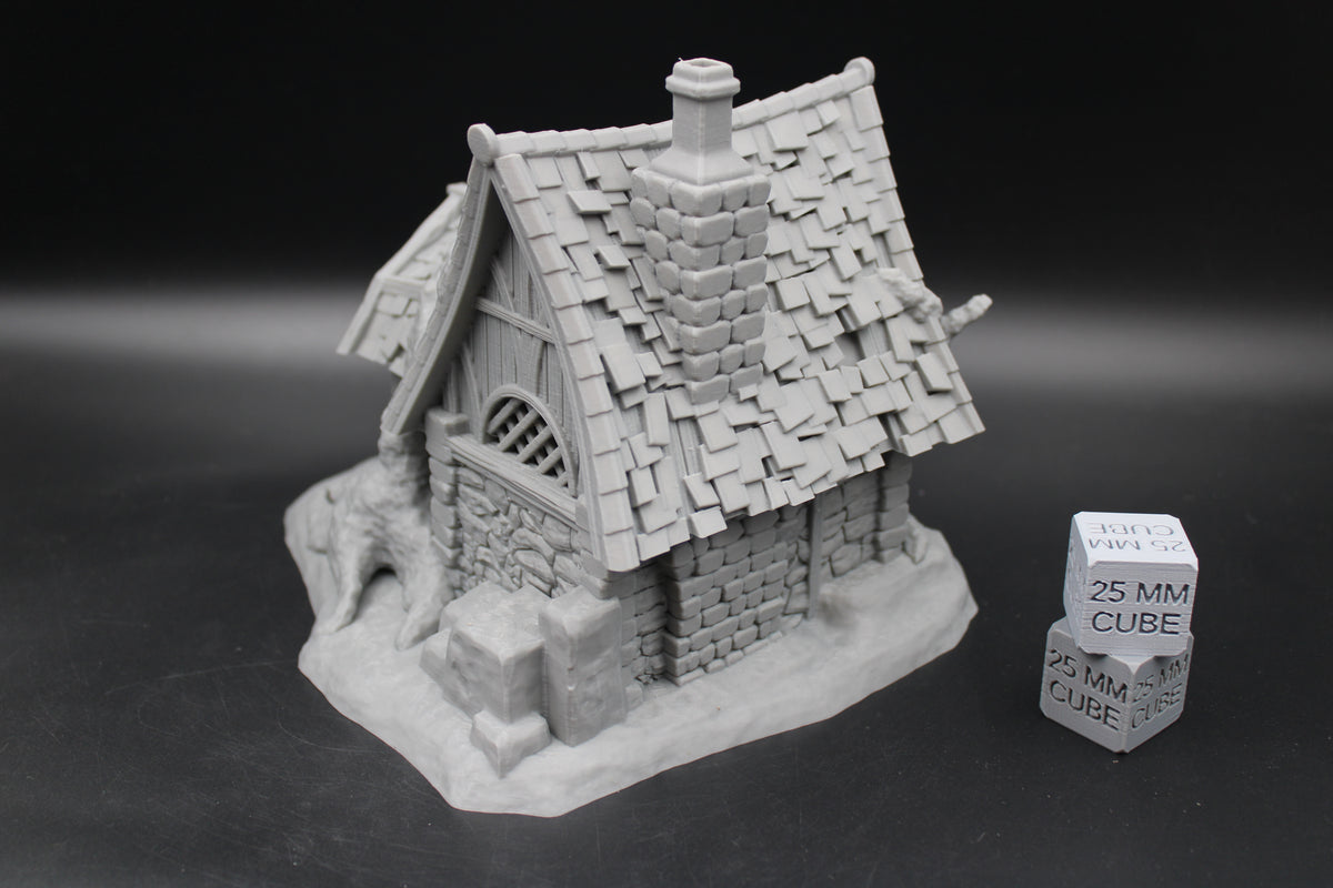 Tabletop Terrain Witch Hermit Cursed Forest Ranger Cottage Dnd RPG wargame skirmish 28-32mm