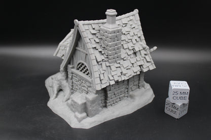 Tabletop Terrain Witch Hermit Cursed Forest Ranger Cottage Dnd RPG wargame skirmish 28-32mm