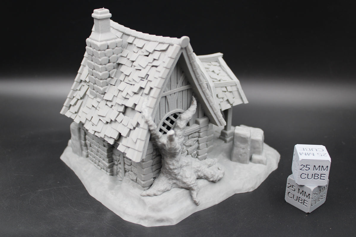 Tabletop Terrain Witch Hermit Cursed Forest Ranger Cottage Dnd RPG wargame skirmish 28-32mm