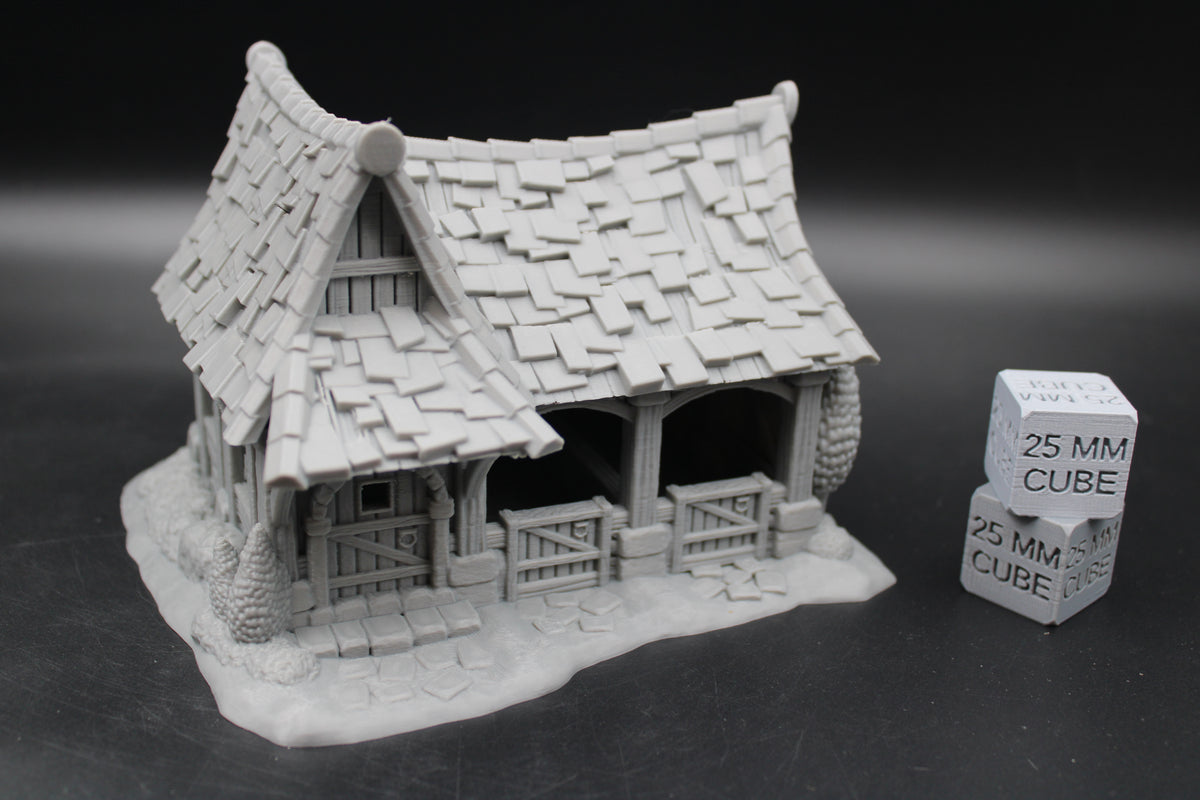 Tabletop Terrain Horse Stable Ranger Dnd RPG wargame skirmish 28-32mm