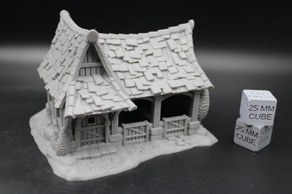 Tabletop Terrain Horse Stable Ranger Dnd RPG wargame skirmish 28-32mm