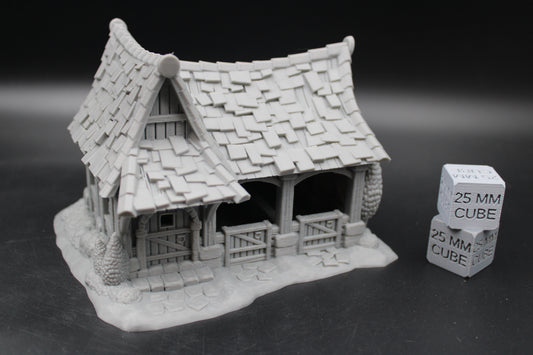 Tabletop Terrain Horse Stable Ranger Dnd RPG wargame skirmish 28-32mm