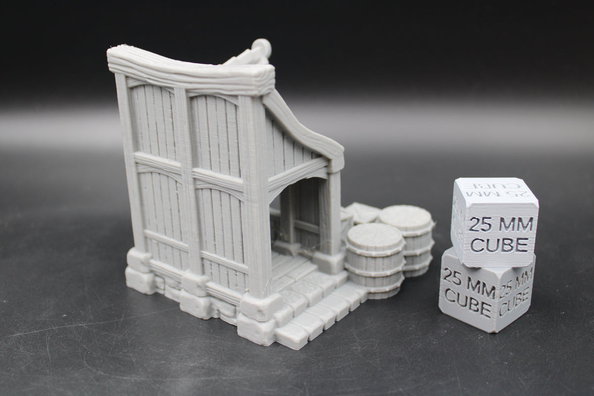Tabletop Terrain Merchant Stall Shelter Workshop Storage Shed Dnd RPG wargame skirmish 28-32mm