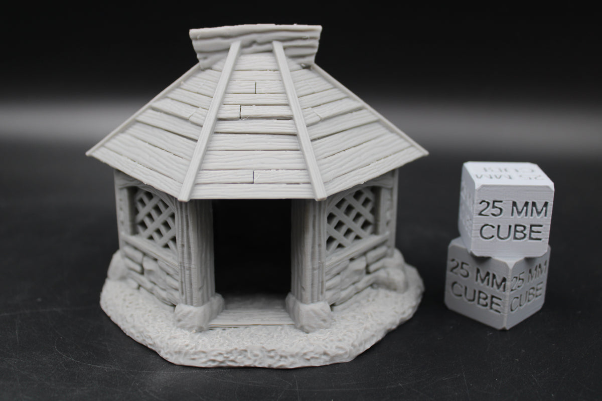 Tabletop Terrain Gazebo Plaza Hexagon Shed Dnd RPG wargame skirmish 28-32mm