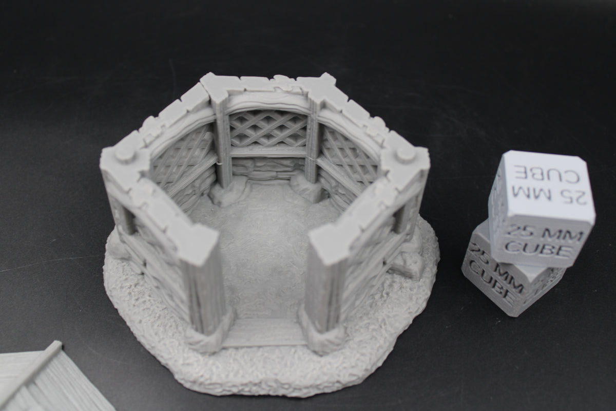 Tabletop Terrain Gazebo Plaza Hexagon Shed Dnd RPG wargame skirmish 28-32mm